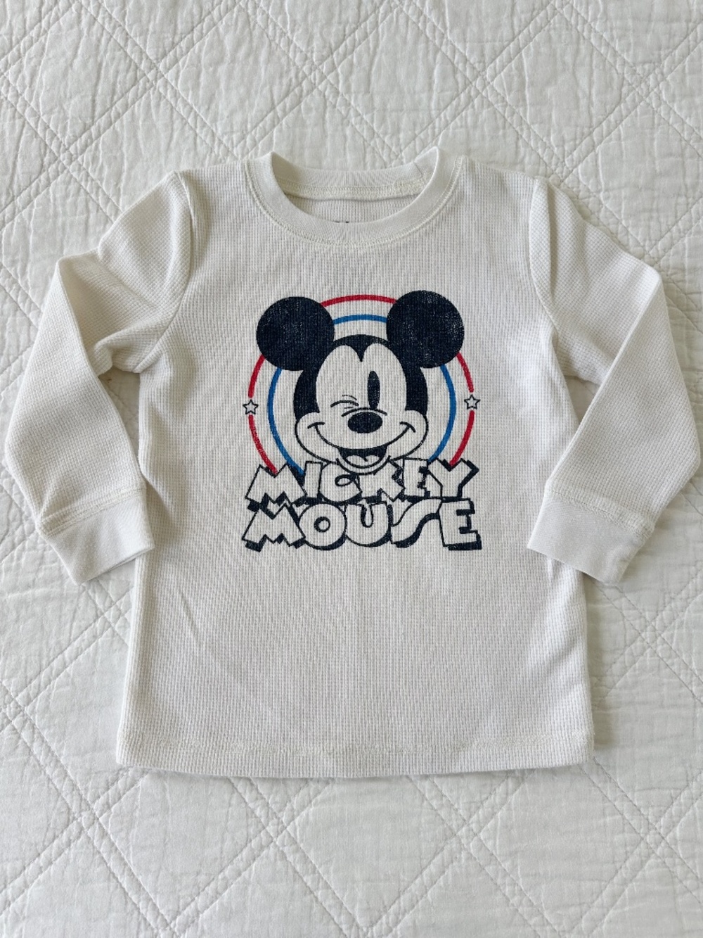 Toddler Boy’s Mickey Mouse Waffle Shirt 24 months